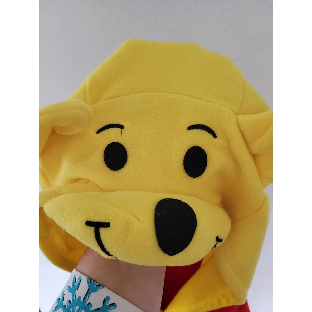 Winnie the Pooh Kigurumi Pajamas Costume‎ Adult L Hooded One Piece Yellow Red #S